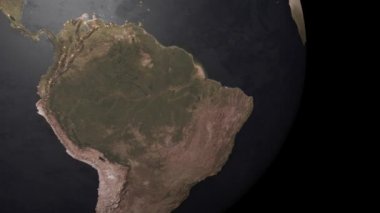 Dünya siyah arkaplan alanı 3DCG dijital animasyon hareketi grafikleri