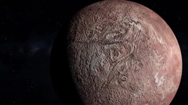 Space Dwarf Planet 3Dcg Digital Animation Motion Graphics — Stock video