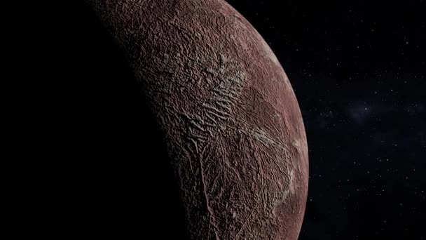 Space Törpe Bolygó 3Dcg Digitális Animációs Mozgás Grafika — Stock videók