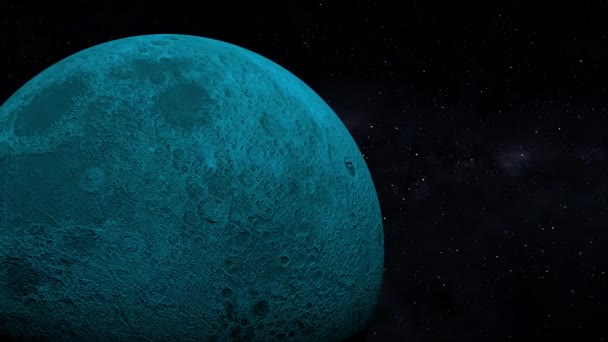 Διαστημική Σελήνη 3Dcg Ψηφιακά Γραφικά Κίνησης Κινουμένων Σχεδίων — Αρχείο Βίντεο