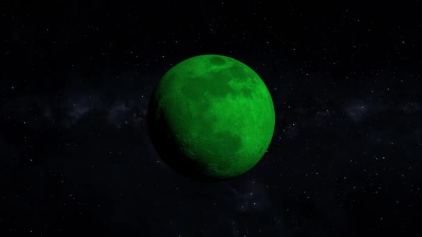 Space Moon 3Dcg Digitális Animációs Mozgás Grafika — Stock videók