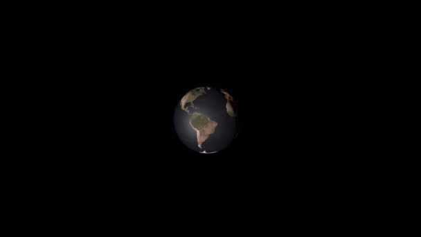 Tierra Negro Fondo Espacio 3Dcg Animación Digital Gráficos Movimiento — Vídeos de Stock