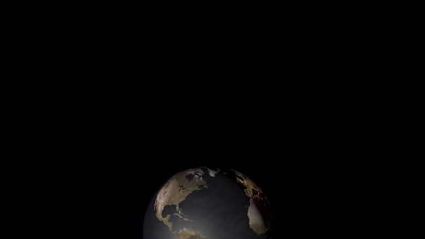 Tierra Negro Fondo Espacio 3Dcg Animación Digital Gráficos Movimiento — Vídeo de stock