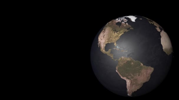 Earth Black Background Space 3Dcg Digital Animation Motion Graphics — Stock video