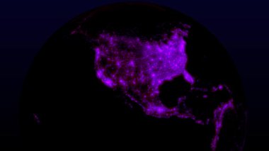 Dünya Aydınlatma Şehir Işıkları 3DCG Hareket Grafikleri