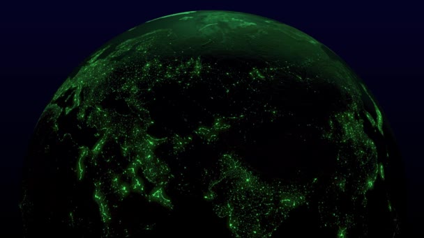 Земное Пространство 3Dcg Цифровая Анимированная Графика Движения — стоковое видео