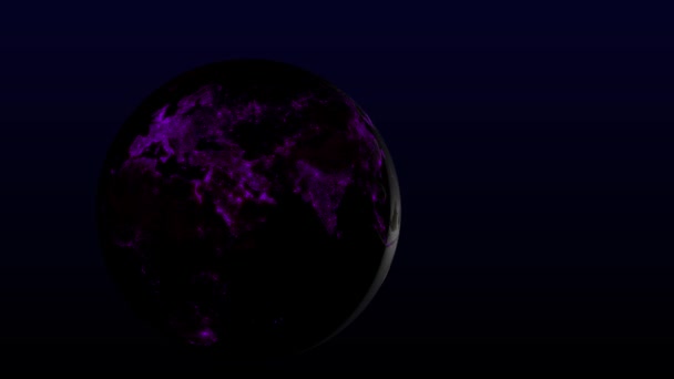 Earth Illuminations City Lights Flashing Space 3Dcg Motion Graphics — Video Stock