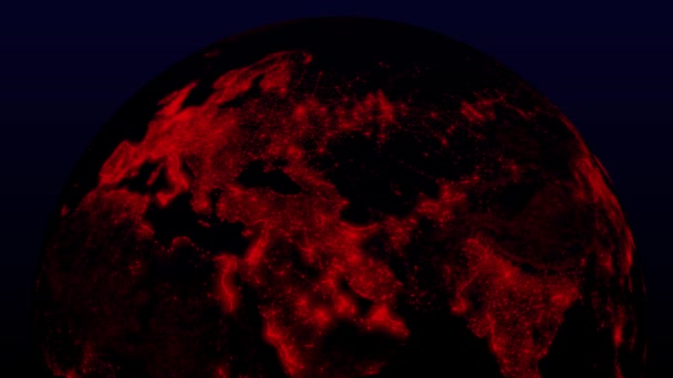 Aarde Verlichting Stad Lichten Knipperende Ruimte 3Dcg Beweging Graphics — Stockvideo