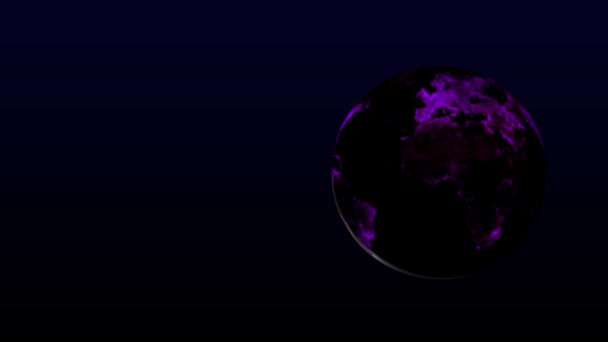 Oświetlenie Ziemi Światła Miejskie Przestrzeń Migająca 3Dcg Ruch Grafika — Wideo stockowe