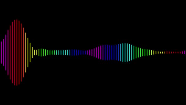Audio Spectrum Audio Visualizer Motion Graphics — Stock Video