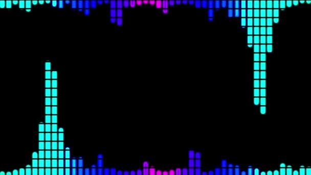 Audio Spectrum Audio Visualizer Motion Graphic — стоковое видео