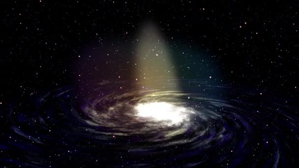 Анимационная Графика Движения Космических Звезд Галактики — стоковое видео