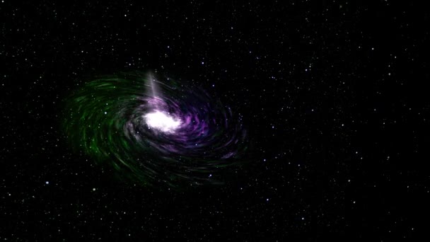Анимационная Графика Движения Космических Звезд Галактики — стоковое видео