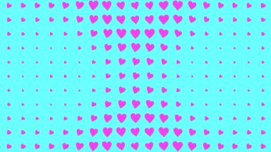 Kalp şekli dalga animasyon grafikleri