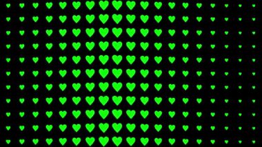 Kalp şekli dalga animasyon grafikleri