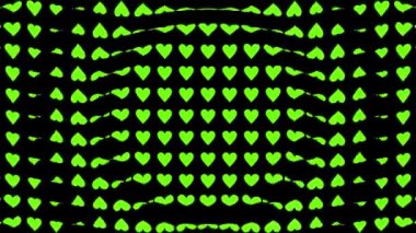 Kalp şekli dalga animasyon grafikleri