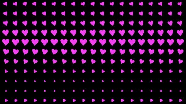 Heart Shape Moving Wave Animation Motion Graphics — Stockvideo