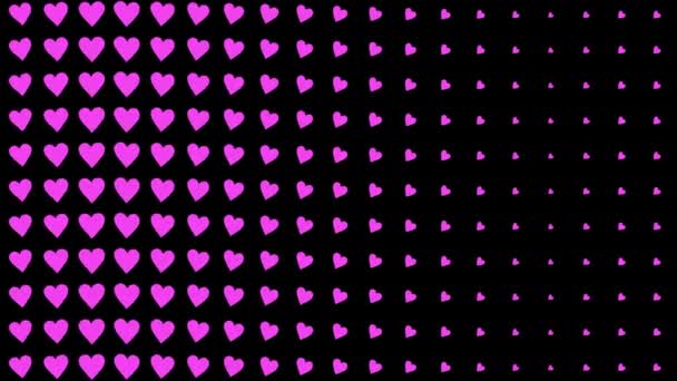 Heart Shape Moving Wave Animation Motion Graphics — Stock Video