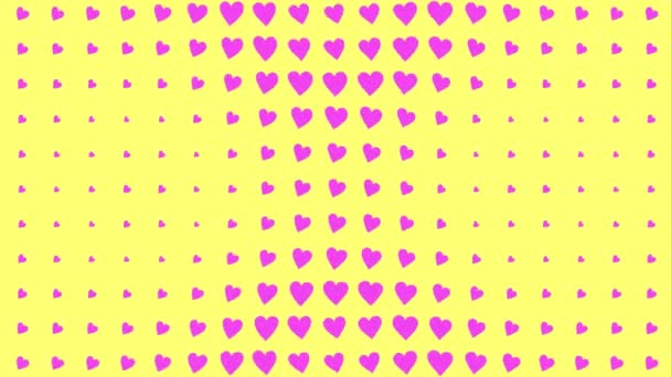 Heart Shape Moving Wave Animation Motion Graphics — Video Stock