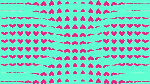 Heart Shape Moving Wave Animation Motion Graphics — Stockvideo