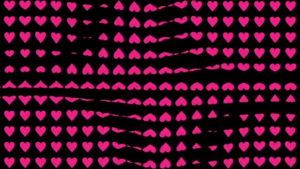 Heart Shape Moving Wave Animation Motion Graphics — Vídeo de Stock