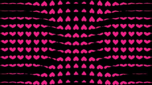 Heart Shape Moving Wave Animation Motion Graphics — 图库视频影像