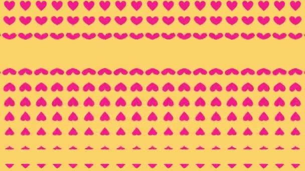 Heart Shape Moving Wave Animation Motion Graphics — Stockvideo