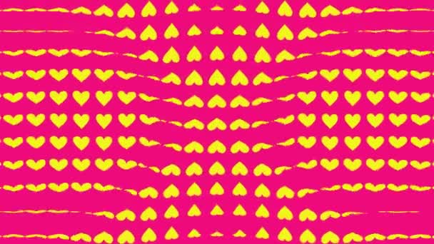 Heart Shape Moving Wave Animation Motion Graphics — Stock Video