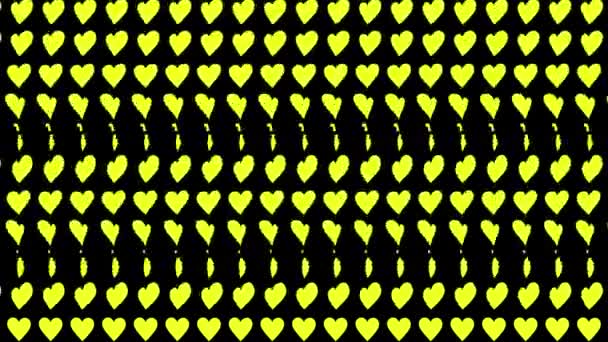 Heart Shape Moving Wave Animation Motion Graphics — 图库视频影像