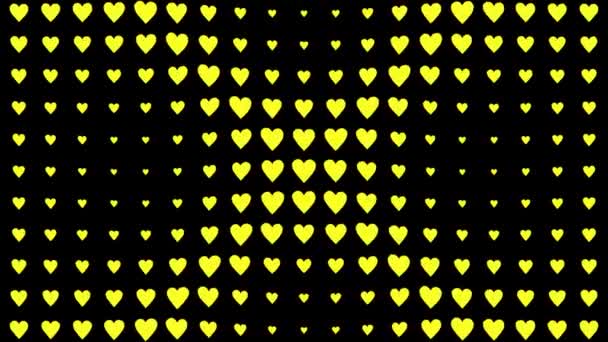 Heart Shape Moving Wave Animation Motion Graphics — Vídeo de Stock