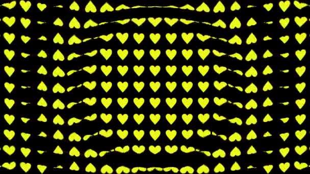 Forma Del Corazón Animación Ondas Movimiento Gráficos Movimiento — Vídeo de stock