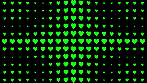 Forma Del Corazón Animación Ondas Movimiento Gráficos Movimiento — Vídeo de stock