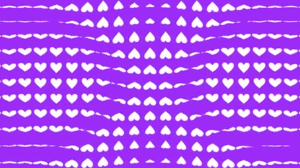 Heart Shape Moving Wave Animation Motion Graphics — Vídeo de Stock