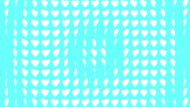 Heart Shape Moving Wave Animation Motion Graphics — Stock Video