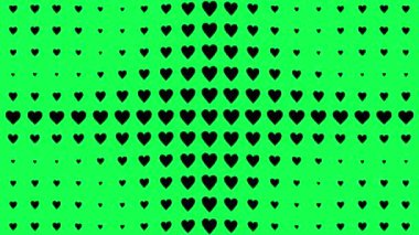 Kalp şekli dalga animasyon grafikleri