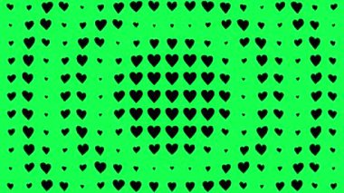 Kalp şekli dalga animasyon grafikleri