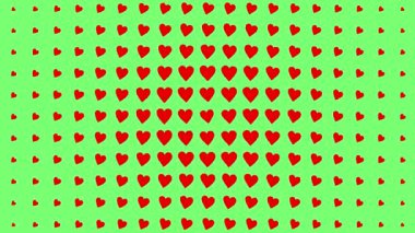 Kalp şekli dalga animasyon grafikleri