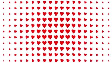 Kalp şekli dalga animasyon grafikleri