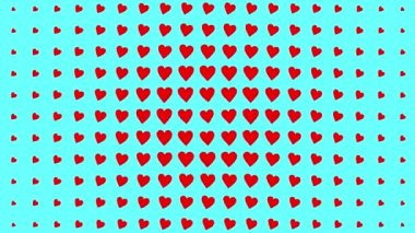 Kalp şekli dalga animasyon grafikleri