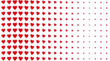 Kalp şekli dalga animasyon grafikleri