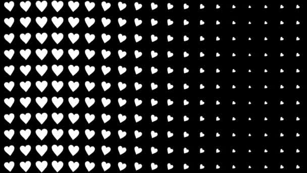 Heart Shape Moving Wave Animation Motion Graphics — Vídeo de Stock