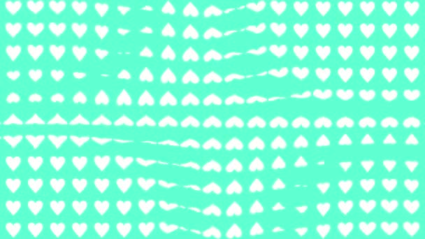 Heart Shape Moving Wave Animation Motion Graphics — Vídeo de Stock