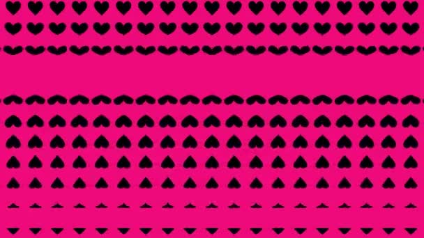 Heart Shape Moving Wave Animation Motion Graphics — Vídeo de Stock