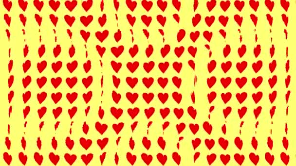 Forma Del Corazón Animación Ondas Movimiento Gráficos Movimiento — Vídeo de stock