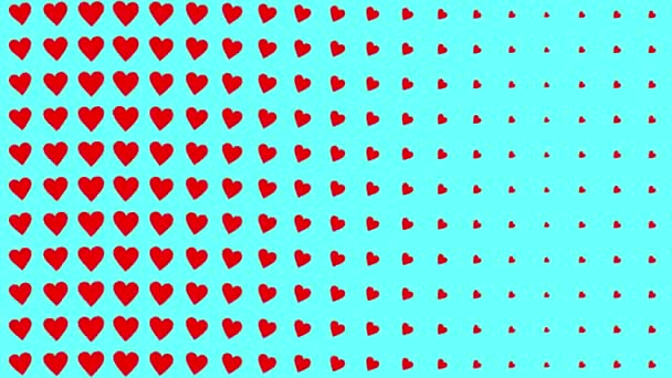 Heart Shape Moving Wave Animation Motion Graphics — Video Stock