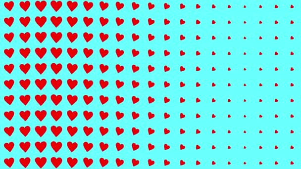 Heart Shape Moving Wave Animation Motion Graphics — Stockvideo