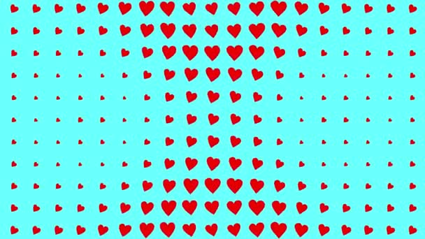 Heart Shape Moving Wave Animation Motion Graphics — Stockvideo