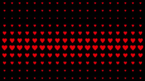 Forma Del Corazón Animación Ondas Movimiento Gráficos Movimiento — Vídeos de Stock