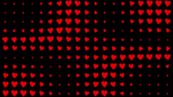 Kalp Şekli Dalga Animasyon Grafikleri — Stok video