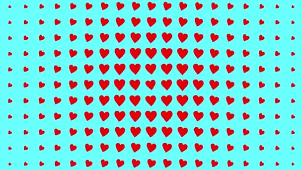 Heart Shape Moving Wave Animation Motion Graphics — Stock Video